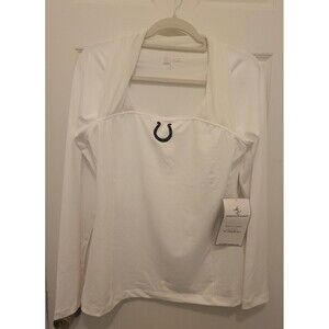 Indianapolis Colts All Sport Couture Long Sleeve Shirt with Mesh Collar Size L
